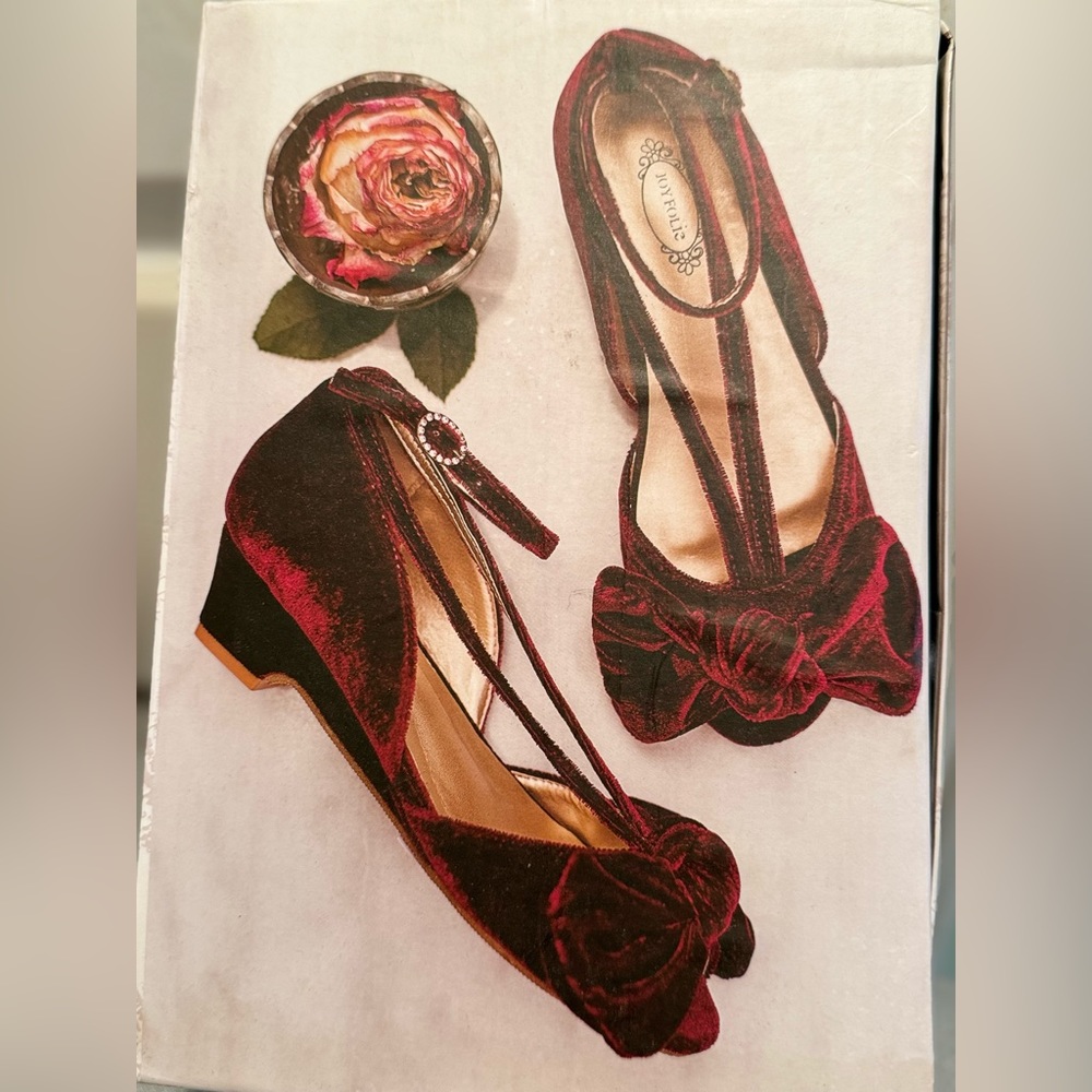 Joyfolie Lucia Heels red velvet T11